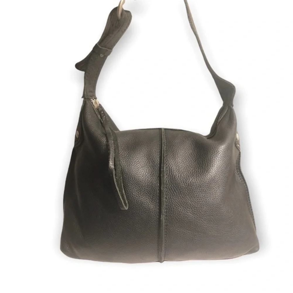 Lucky brand black pebbled leather hobo bag